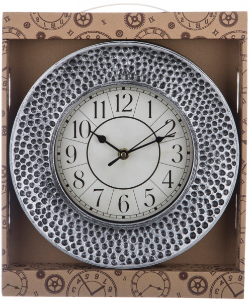 Часы настенные 25 см кварцевые  LEFARD &quot;ITALIAN STYLE /Античное серебро&quot; / 187948