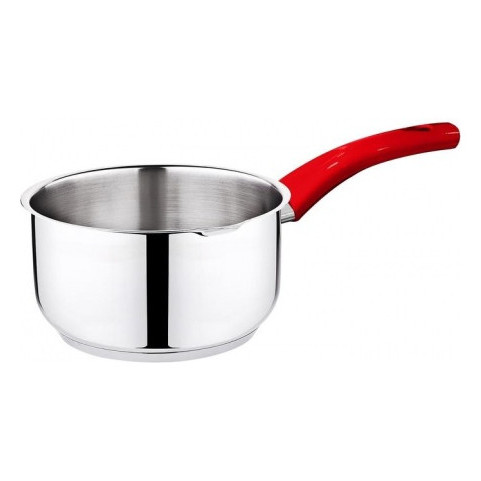 Ковш 20 х 10 см со сливным носиком 2,8 л красная ручка  O.M.S. Collection &quot;SINGLE COOKWARE&quot; / 284280