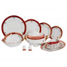 Столовый сервиз на 6 персон 26 предметов  Royal Czech Porcelain "Болеро /Красный /Золотые листики" / 203668