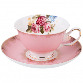 Чайная пара 200 мл 1 шт  LEFARD "Букет /Розовый" / 189687