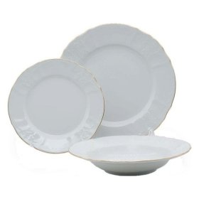 Набор тарелок 18 предметов (19, 23, 25 см)  Thun &quot;Бернадотт /Отводка золото&quot; / 006042
