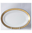 Блюдо 24 см овальное  Thun &quot;Кристина /Платина с золотой лентой&quot; / 150888