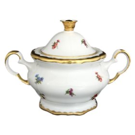 Сахарница 300 мл Bohemia Porcelan Moritz Zdekauer 1810 s.r.o. "Анжелика 852 /Мелкие цветы" / 049477