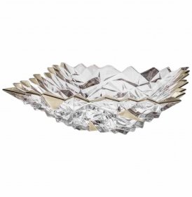 Ваза для фруктов 28 см  Bohemia Jihlava &quot;Glacier /С платиной&quot; хрусталь Йиглава / 314208