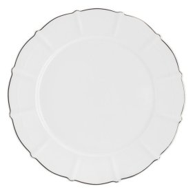 Тарелка 21,5 см  Anna Lafarg Emily &quot;Lotus silver /Отводка платина&quot; / 378635