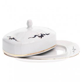 Маслёнка 250 мг 21 х 12 см  Thun &quot;Бернадотт /Синие вензеля /золото&quot; / 253895