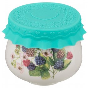 Емкость для меда/варенья 180 мл с силиконовой крышкой  Agness "Ежевика" / 198645