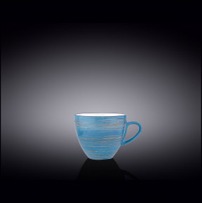 Кофейная чашка 110 мл голубая  Wilmax "Spiral" / 261668