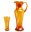 Набор для воды 7 предметов (кувшин + 6 стаканов по 250 мл) амбер  Nd Art &quot;Матовый тюльпан /с золотом&quot; / 199630