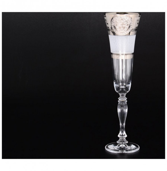 Бокалы для шампанского 180 мл 6 шт  Bohemia &quot;Виктория /МГ /Версаче платина /Каро&quot; R-G / 086852