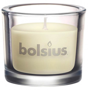 Свеча 8 х 9,2 см в стекле кремовая "Classic /Bolsius" (время горения 29 ч) / 278259