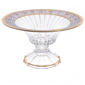 Фруктовница 32 см н/н  RCR Cristalleria Italiana SpA "Timon /Розовая с золотом /660" / 147069