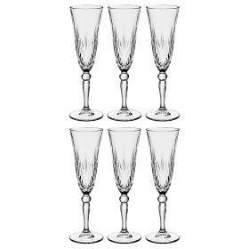 Бокалы для шампанского 160 мл 6 шт  RCR Cristalleria Italiana SpA &quot;Мелодия /Без декора&quot; / 117042