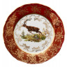 Набор тарелок 17 см 6 шт  Bohemia Porcelan Moritz Zdekauer 1810 s.r.o. "Магнолия /Охота красная" / 038331