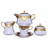 Чайный сервиз на 6 персон 15 предметов  Bohemia Porcelan Moritz Zdekauer 1810 s.r.o. "Гамма /Версаче МГ /золото" / 011949