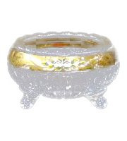 Ваза для конфет 15,5 см на 3-х ножках  Aurum Crystal &quot;Хрусталь с золотом&quot; / 034978