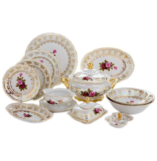 Столовый сервиз на 6 персон 26 предметов  МаМ декор "Фредерика /Роза перламутр" / 019413 — 