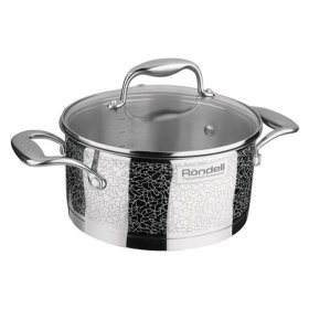 Кастрюля 24 см со стеклянной крышкой 5 л Rondell "Vintage" / 112778