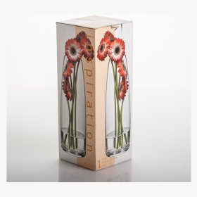 Ваза для цветов 25 см  Crystalex CZ s.r.o. &quot;Отводка платина&quot; / 030118