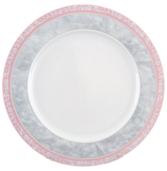 Набор тарелок 26 см 6 шт  Thun &quot;Яна /Серый мрамор с розовым кантом&quot; / 159265