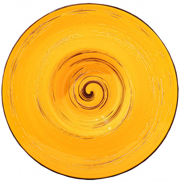 Тарелка 27 см глубокая жёлтая  Wilmax &quot;Spiral&quot; / 261609