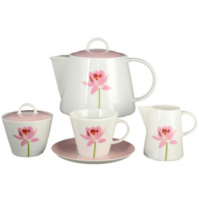 Чайный сервиз на 6 персон 17 предметов  Thun "Том /Розовый лотос" / 100888