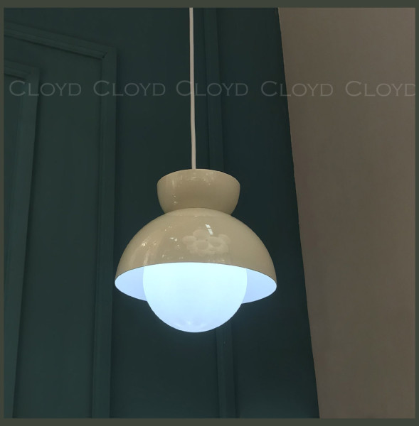 Подвесной светильник 1 рожковый  Cloyd &quot;ERMA-A&quot; / Ø20 см - кремовый / 345090