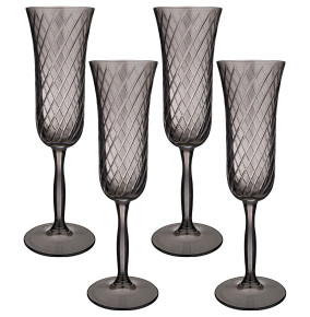 Бокалы для шампанского 175 мл 4 шт  Rakle "Sicilia grey" / 328632