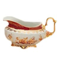 Соусник 500 мл  Royal Czech Porcelain &quot;Мария-Тереза /Золотая роза /Красная&quot; / 204437