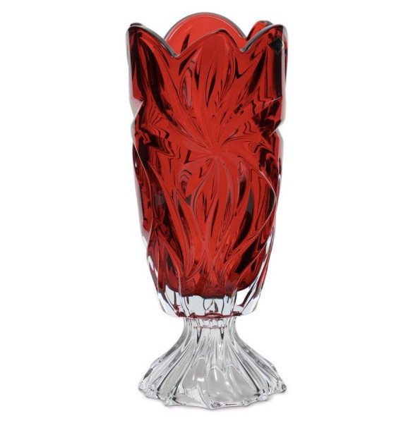 Ваза для цветов 36,5 см  Aurum Crystal &quot;Flora /Красная&quot; / 313933