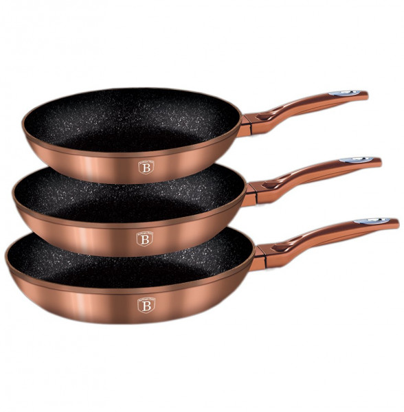 Набор сковород 3 предмета  Berlinger Haus &quot;Copper Metallic Line&quot; / 114609