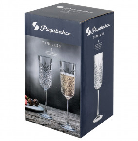 Бокалы для шампанское 175 мл 4 шт  Pasabahce "Timeless /Сапфир" / 211158