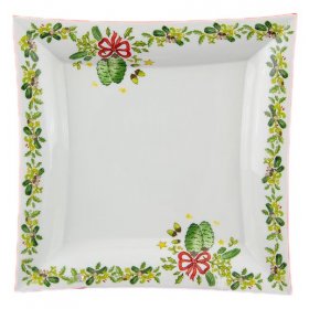 Салатник 20 см квадратный  Leander &quot;Мэри-Энн /Новый год&quot; / 157953