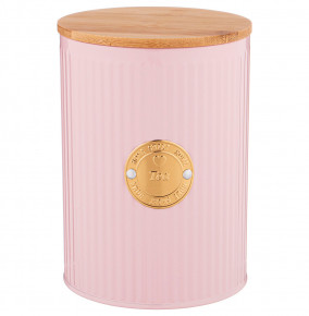 Емкость для сыпучих продуктов 11 х 15 см розовая Чай 1,3 л  Agness "Majesty" / 252378