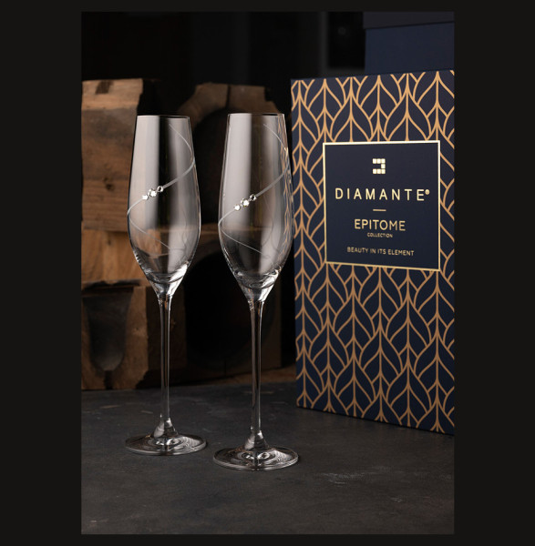 Бокалы для шампанского 210 мл 2 шт  Diamant &quot;Силуэт&quot; (подарочная упаковка) / 328028