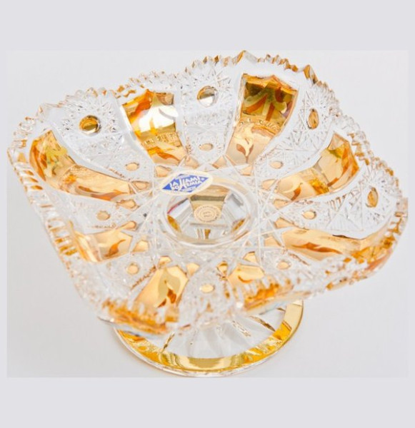 Лимонница 14,8 см квадратная  Aurum Crystal &quot;Хрусталь с золотом&quot; / 043967