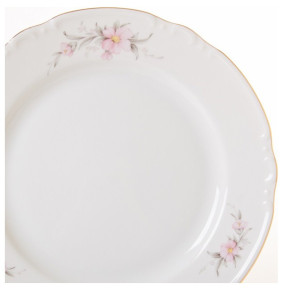 Набор тарелок 24 см 6 шт  Thun "Констанция /Бледно-розовый цветок" / 051286