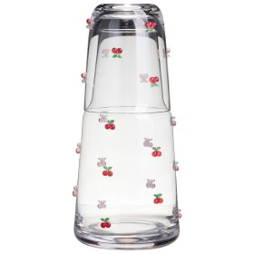 Графин для воды 890/330 мл с крышкой-стаканом &quot;Fruity cherry&quot; / 379608