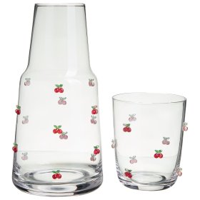 Графин для воды 890/330 мл с крышкой-стаканом &quot;Fruity cherry&quot; / 379608