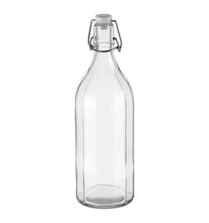 Бутылка с зажимом 1 л гранённая  Tescoma &quot;DELLA CASA /Без декора&quot; / 145353