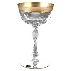 Бокалы для мартини 195 мл 6 шт  Crystalite Bohemia "Джесси /Матовое золото /43373" / 028662