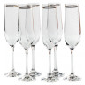 Бокалы для шампанского 190 мл 6 шт  Crystalex CZ s.r.o. "Виола /Ожерелье" / 152456