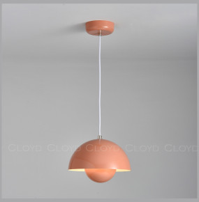 Подвесной светильник 1 рожковый  Cloyd "ERMA-B" / Ø23 см - коралловый / 346147