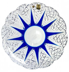 Тарелка 30 см  Aurum Crystal "Бутон /Синяя" / 152696