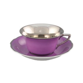 Чайная пара 100 мл  Leander &quot;Виндзор /Фиолетовая с платиной&quot; / 158716