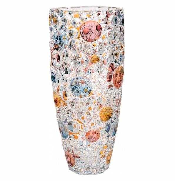 Ваза для цветов 35 см  Bohemia Jihlava &quot;Lisboa /Цветные шары&quot; хрусталь Йиглава / 049243