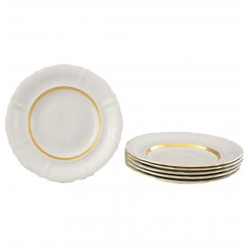 Набор тарелок 23 см 6 шт глубокие  Leander &quot;Соната /Золотая лента&quot; / 085519