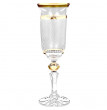 Бокалы для шампанского 150 мл 6 шт  Bohemia &quot;Кристина /С золотом /Каро&quot; R-G / 079325