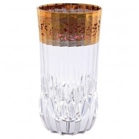 Стаканы для воды 400 мл 6 шт  RCR Cristalleria Italiana SpA &quot;Timon /Адажио /Золото на красном&quot; / 156122