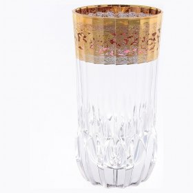 Стаканы для воды 400 мл 6 шт  RCR Cristalleria Italiana SpA &quot;Timon /Адажио /Золото на красном&quot; / 156122